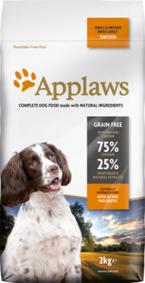 Applaws Adult Small & Medium Breed, poulet pour chien - 2 x 2 kg