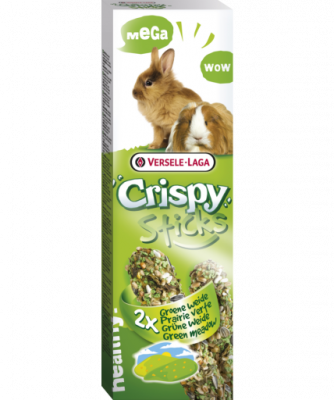 Crispy Mega Sticks Lapins-Cobayes Prairie Verte - 2 pi&egrave;ces 140g