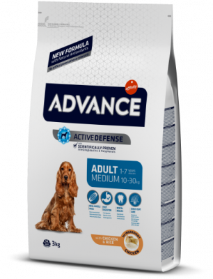 Tourteau Medium Adult Poulet et Riz 18 KG Advance