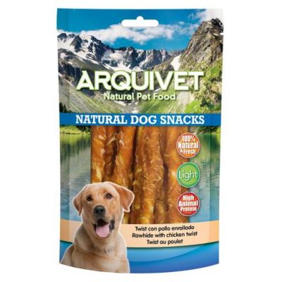 Arquivet Rawhidde Chicken Twist 13 Cm Dog Snack Dor&eacute; 100 g