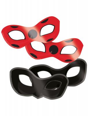 Amscan 9902883 - Miraculous Masques de F&ecirc;te en Papier - Paquet de 8