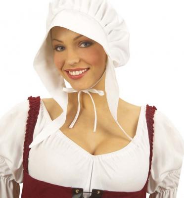 Bonnet servante blanc femme