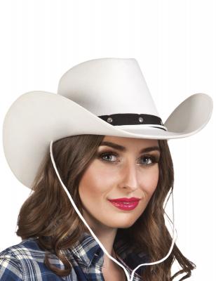 Chapeau cowboy blanc adulte - 232519 (Taille Unique)