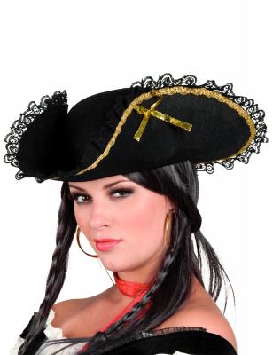 Boland Chapeau pirate Fanny 81901 - Pour adulte - Noir - Taille unique