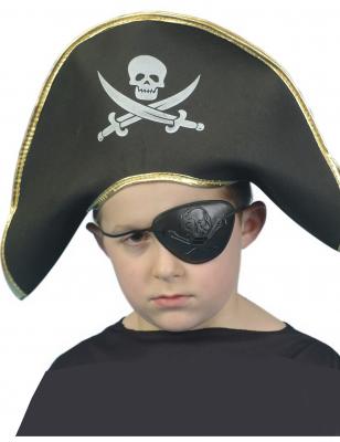 Pirate Souple Enfant Bicorne - Noir - Taille Unique