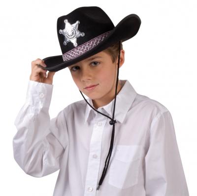 Boland chapeau pour enfants Sheriff junior taille unique noir