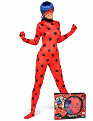 Coffret D&eacute;guisement + Perruque Ladybug Miraculous Adulte - Rouge - XS