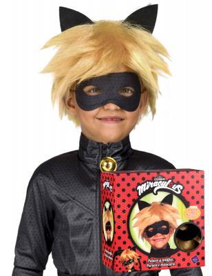 Coffret perruque et masque Chat Noir Miraculous enfant
