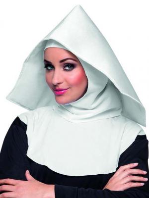 Boland capuchon Moeder Overste de couvent dames blanc taille unique
