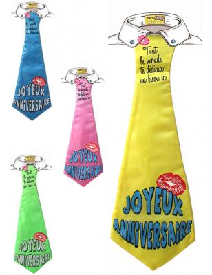 Cravate Humoristique Joyeux Anniversaire Taille Unique