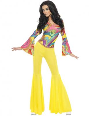 Costume 70's Groovy Babe - Multicolores - S