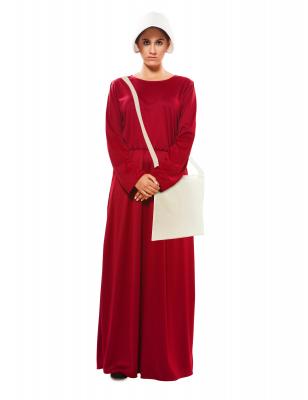 D&eacute;guisement avec sac servante rouge &eacute;carlate femme