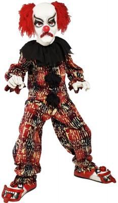 Smiffys Costume clown effrayant, avec haut, pantalon & masque