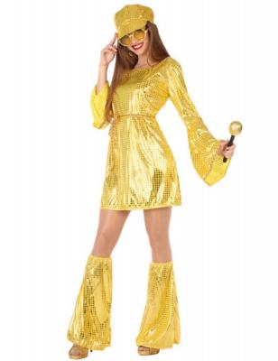D&eacute;guisement pour Adultes Disco Dor&eacute; (2 Pcs) (Taille XL)