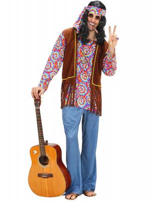 D&eacute;guisement de Hippie Homme Psychedelic (Taille Europ&eacute;enne 52/54)