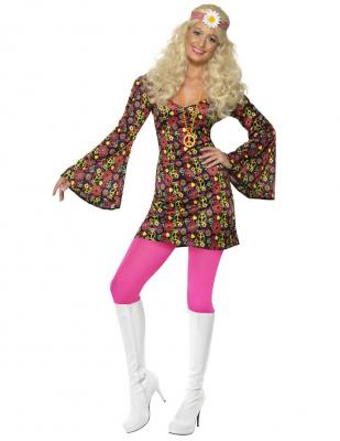 Smiffys Costume CND des ann&eacute;es 60, robe avec manches en cloche M