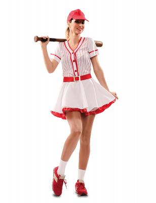 D&eacute;guisement de Joueur de Baseball &agrave; Rayures pour femme