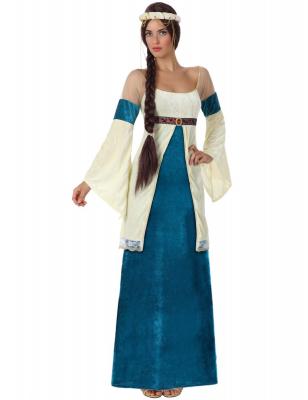 D&eacute;guisement De Dame M&eacute;di&eacute;vale Blanc Et Bleu - T-1