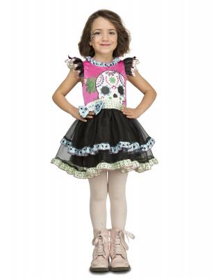 My Other Me Viving Costumes - D&eacute;guisement avec motif de squelette pour fille 7-9 a&ntilde;os