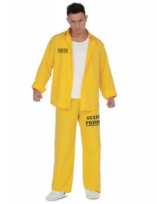 D&eacute;guisement De Prisonnier Jaune Pour Homme (Taille M/L)