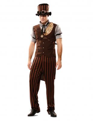 D&eacute;guisement De Steampunk &Agrave; Rayures Pour Homme (Taille M/L)