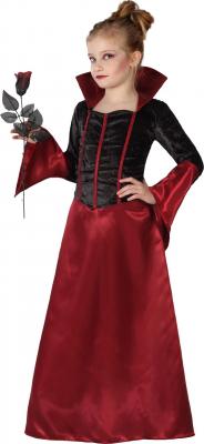 D&eacute;guisement vampire rouge et noir fille Halloween 7 &agrave; 9 ans 