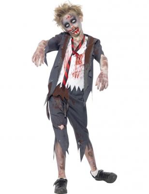 Smiffys - SM43022/L - Costume Enfant Zombie Ecolier Taille L 10/12 Ans