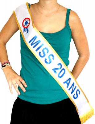 Echarpe Humoristique miss 20 Ans Bleu - Bleu