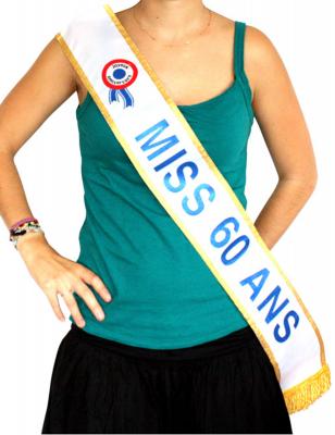Echarpe Humoristique miss 60 Ans Bleue - Bleu
