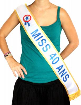 Echarpe Humoristique miss 40 Ans Bleue - Bleu