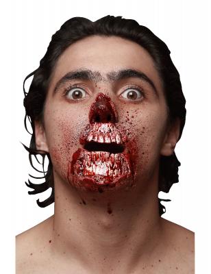 Fausse blessure bouche arrach&eacute;e adulte Halloween