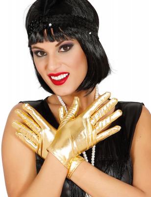 Gants courts m&eacute;tallis&eacute;s or femme