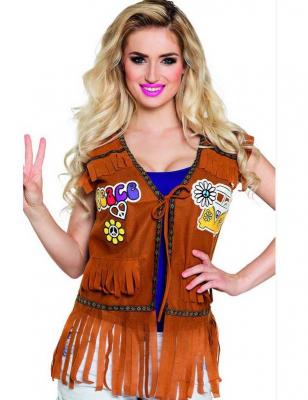 Boland gilet hippie peace dames marron taille M/L