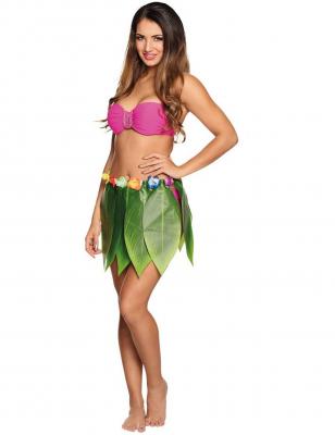 Jupe hawa&iuml;enne feuilles de bananier adulte