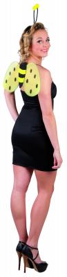 Set Abeille Ailes Et Serre-t&ecirc;te - Noir / Jaune - Taille Unique