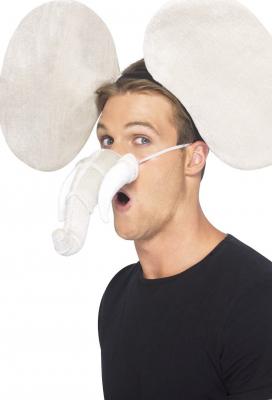 Smiffys Kit &eacute;l&eacute;phant, gris, avec serre-t&ecirc;te oreilles et trompe