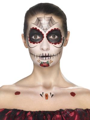 Kit maquillage princesse araign&eacute;e femme Dia de los muertos