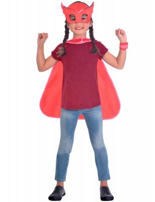 Costume cape rouge avec motif Bibou &ndash; 1 pi&egrave;ce 3&ndash;7 ans