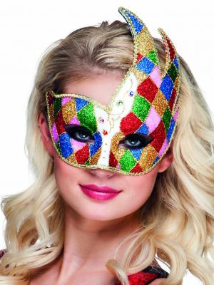 Loup v&eacute;nitien losanges multicolores adulte