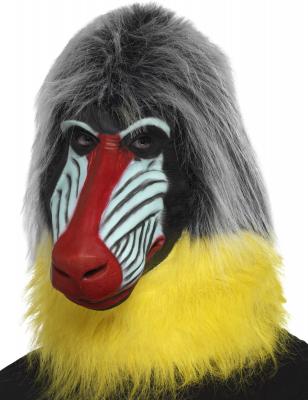 Smiffys Masque de babouin,Gris,Latex, t&ecirc;te compl&egrave;te