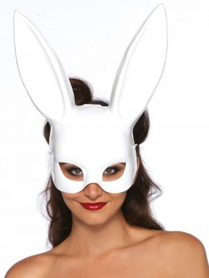LegAvenue Masque Lapin Fa&ccedil;on Bal Masqu&eacute; Blanc