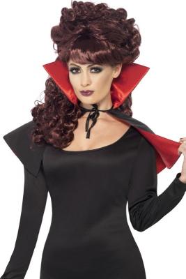 Mini Cape De Vampire Rouge Et Noire - Taille Unique