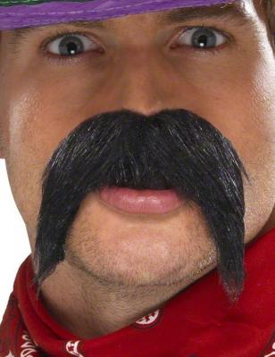Smiffys Grosse moustache &eacute;paisse gringo, Noir