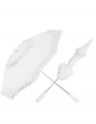 Ombrelle Galon Dentelle Blanche - Blanc