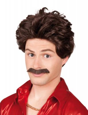 Perruque Presentateur 70' Avec Moustaches