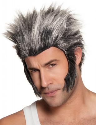 Perruque avec pattes loup-garou grise adulte