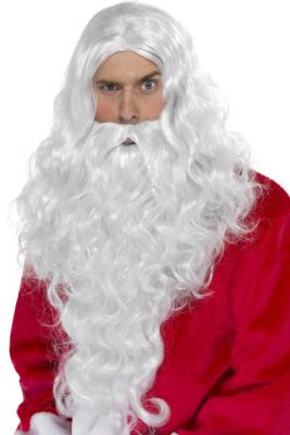 Smiffys Kit accessoires P&egrave;re No&euml;l, Blanc, avec perruque et barbe