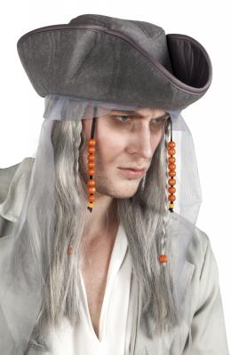 Perruque pirate grise homme taille unique