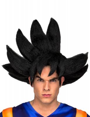 Perruque - Dragon Ball - Goku - Brune avec des m&egrave;ches - Adulte