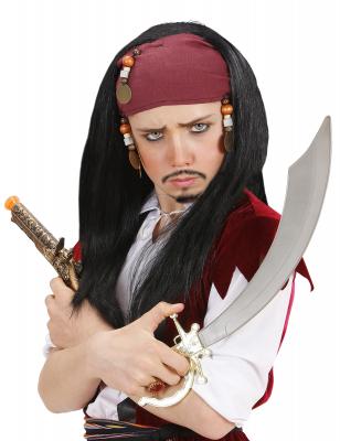 Perruque pirate homme Taille  Unique